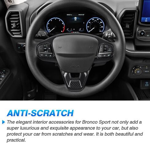 Autorder Custom Fit for Accessories 2021 2022 2023 2024 Ford Bronco Sport Carbon Fiber Button Frame Panel Cover Center Console Interior Trim in Saudi Arabia