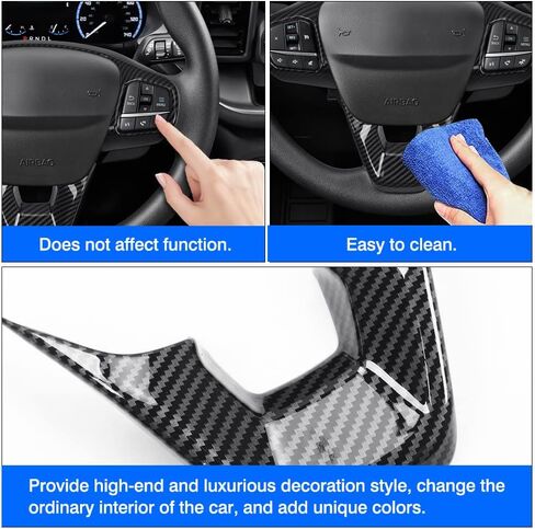 Autorder Custom Fit for Accessories 2021 2022 2023 2024 Ford Bronco Sport Carbon Fiber Button Frame Panel Cover Center Console Interior Trim in Saudi Arabia