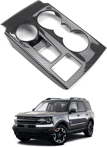 Autorder Custom Fit for Accessories 2021 2022 2023 2024 Ford Bronco Sport Carbon Fiber Button Frame Panel Cover Center Console Interior Trim in Saudi Arabia