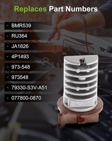 مقاوم وحدة التحكم في محرك منفاخ HVAC الخلفي من SCITOO مناسب لـ Acura Mdx 2001-2006/لـ Acura Mdx Touring 2001-2006/لهوندا بايلوت 2003-2008 79330-S3V-A51 مقاوم محرك سخان التيار المتردد in Saudi Arabia