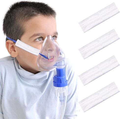 4 قطع من أغطية الأشرطة لجهاز CPAP، أغطية حزام الرأس من الساتان الناعم لجهاز CPAP، حزام قناع ناعم، غطاء حزام، وسادات مريحة لتقليل المسافة البادئة للوجه والخد الأحمر (أبيض) in Saudi Arabia