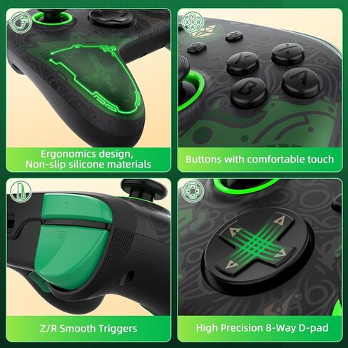 وحدة تحكم IINE Switch Pro، وحدات تحكم التبديل اللاسلكية للتبديل/Lite/OLED، وحدة تحكم لوحة الألعاب عن بعد مع وظائف NFC/6-Axis Gyro/Rumble/Turbo/Macro in Kuwait