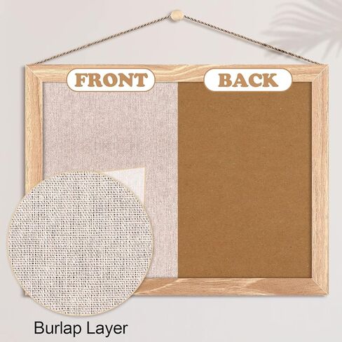 Teling 6 Pack Wood Bulletin Boards with Linen 12''x 16'' Cork Board for Walls with 60 Pushpin Decorative Hanging Pin Board Wood Framed Display Bulletin Board for Room School Office Bedroom (Black) in Kuwait