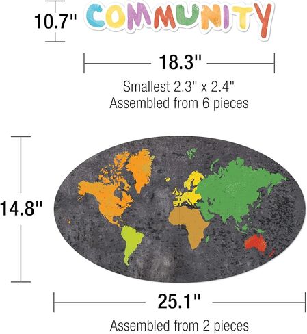 Carson Dellosa Our Strength is Our Diversity Bulletin Board Set—Colorful 5-Piece Banner with Map, Hearts, and Children Cutouts, Classroom or Homeschool Décor (22 pc) in Saudi Arabia
