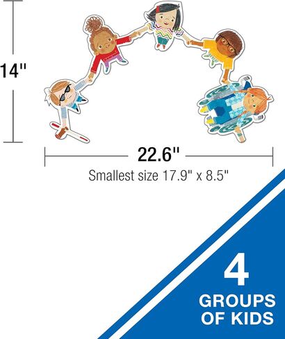 Carson Dellosa Our Strength is Our Diversity Bulletin Board Set—Colorful 5-Piece Banner with Map, Hearts, and Children Cutouts, Classroom or Homeschool Décor (22 pc) in Saudi Arabia