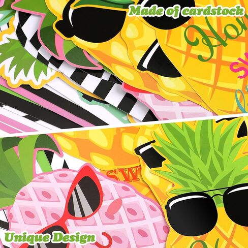 45 Pieces Stylish Tropical Classroom Bulletin Board Decorations Simply Summers Hawaiian Themed Motivational Bulletin Board Pineapple Flamingo Inspirational Quotes Posters Cutout in Saudi Arabia