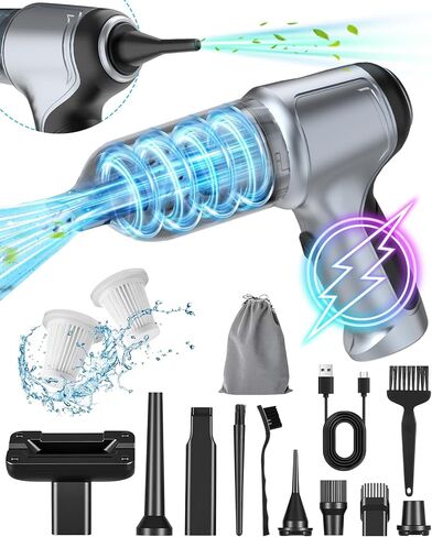 Handheld Vacuum Cleaner, 15000Pa Car Vacuum Cleaner Lightweight Cordless Mini Vacuum 4 in 1 Versatile Rechargeable Portable Vacuum, Wireless Vacuum Cleaner for Car, Home and Pet Hair Cleaning in Saudi Arabia