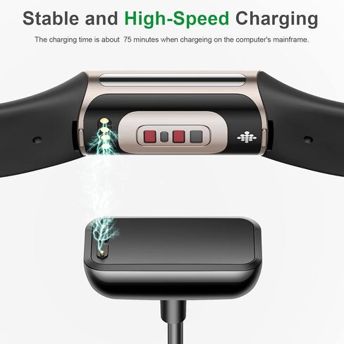 Oumida Charger for Fitbit Luxe Replacement USB Charging Cable (2 Pack) 1.6ft Durable Portable Charging Dock Cord for Fitbit Luxe Accessories in Saudi Arabia