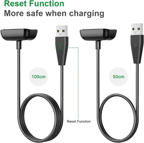 Oumida Charger for Fitbit Luxe Replacement USB Charging Cable (2 Pack) 1.6ft Durable Portable Charging Dock Cord for Fitbit Luxe Accessories in Saudi Arabia
