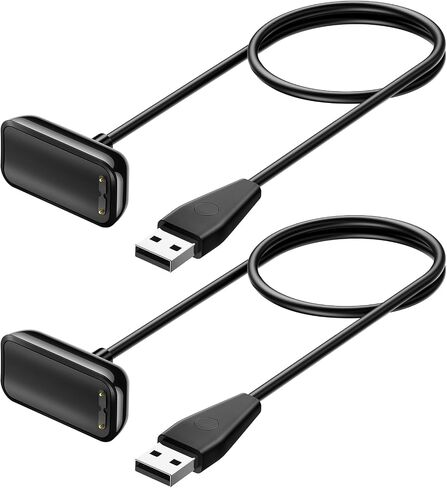 Oumida Charger for Fitbit Luxe Replacement USB Charging Cable (2 Pack) 1.6ft Durable Portable Charging Dock Cord for Fitbit Luxe Accessories in Saudi Arabia