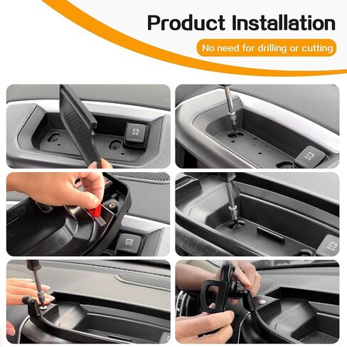 Hoolcar Phone Holder Mount Dash Multi-Mount Phone Kit with Storage Box Compatible with Dodge Ram 2018-2023, Interior Accessories in Saudi Arabia