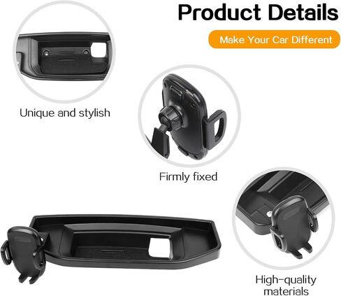 Hoolcar Phone Holder Mount Dash Multi-Mount Phone Kit with Storage Box Compatible with Dodge Ram 2018-2023, Interior Accessories in Saudi Arabia