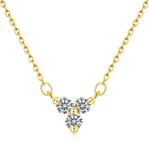 Moissanite Sterling Silver Pendant Necklace: White Gold Plated Round Cut Link Chain Sparkling VVS1 Solitaire Precious Stylish Birthday Valentine's Day Christmas Wedding Brides Jewelry Gift Teen Girl Women in Kuwait