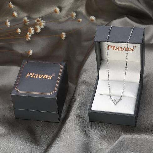 Moissanite Sterling Silver Pendant Necklace: White Gold Plated Round Cut Link Chain Sparkling VVS1 Solitaire Precious Stylish Birthday Valentine's Day Christmas Wedding Brides Jewelry Gift Teen Girl Women in Kuwait