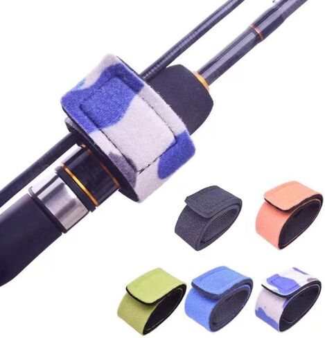 Fishing Rod Straps Holder 23Pcs, Stretchy Fishing Pole Carrier With Wading Belt, Fishing Hook Holder, Adjustable Fishing Pole Tackle Tie Fit for Casting Rod, Spinning Rod and Fly Rod, 5 Color in Saudi Arabia