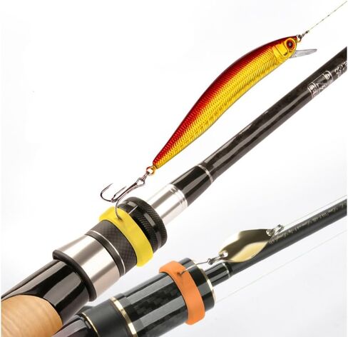Fishing Rod Straps Holder 23Pcs, Stretchy Fishing Pole Carrier With Wading Belt, Fishing Hook Holder, Adjustable Fishing Pole Tackle Tie Fit for Casting Rod, Spinning Rod and Fly Rod, 5 Color in Saudi Arabia