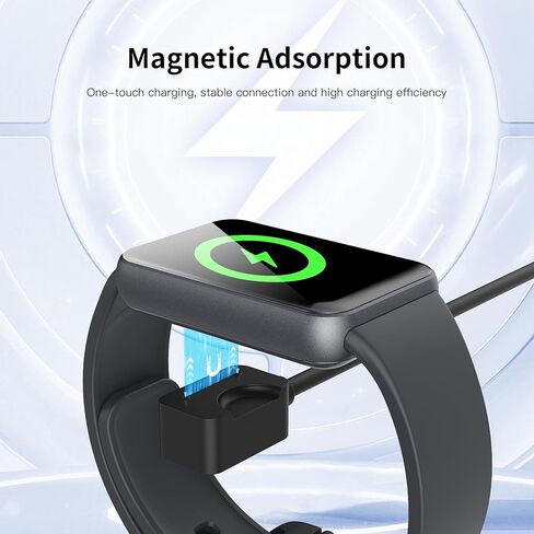 TiMOVO Smartwatch Charger Compatible with Samsung Galaxy Fit 3, [2 Packs] Magnetic USB Replacement Charging Cable Cradle Accessories fit Samsung Galaxy Fit 3 SM-R390 Smartwatch - Black in Saudi Arabia
