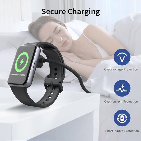 TiMOVO Smartwatch Charger Compatible with Samsung Galaxy Fit 3, [2 Packs] Magnetic USB Replacement Charging Cable Cradle Accessories fit Samsung Galaxy Fit 3 SM-R390 Smartwatch - Black in Saudi Arabia