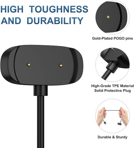 شاحن متوافق مع Amazfit Bip 3 / Bip 3 Pro/Bip U/Bip U Pro/T-Rex Pro/Pop Pro، ملحقات الساعات الذكية البديلة لكابل شحن USB in Kuwait