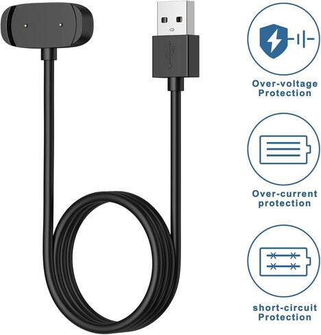 شاحن متوافق مع Amazfit Bip 3 / Bip 3 Pro/Bip U/Bip U Pro/T-Rex Pro/Pop Pro، ملحقات الساعات الذكية البديلة لكابل شحن USB in Kuwait