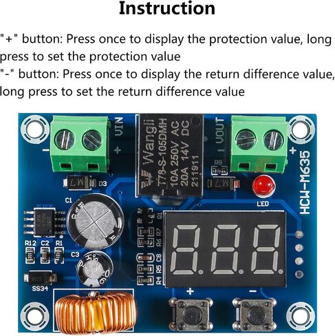2pcs XH-M609 Low Voltage Disconnect Digital DC Voltage Protection Module 12-36V Digital Display Over-Discharge Circuit Protection Module in Saudi Arabia