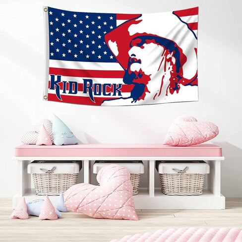 Kd Rock Flag 3x5 Feet Rock Born Free Video Tapestry for Outdoor College Dorm Room Guys Man Cave Frat Wall Deco in Saudi Arabia