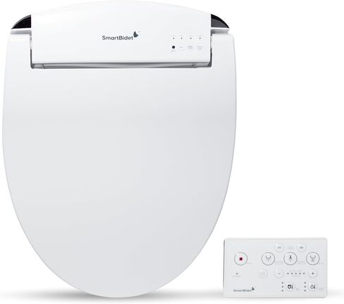 SmartBidet SB-1000 Electric Bidet Seat for Round Toilets with Remote Control- Electronic Heated Toilet Seat with Warm Air Dryer and Temperature Controlled Wash Functions in Saudi Arabia