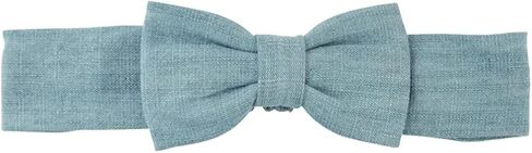 RuffleButts® Baby/Toddler Girls Light Wash Denim Headband - 0-24m in Saudi Arabia