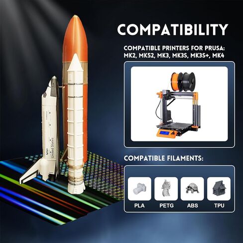 لوحة بناء PET PEI مزدوجة الجوانب من IdeaFormer لـ Prusa i3 MK2 MK2.5 MK3 MK3S MK4، ورقة فولاذية زنبركية PET PEI مرنة لطابعات Prusa ثلاثية الأبعاد 241 × 253.8 مم in Kuwait