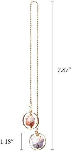 YGMONER Lucky Cat Car Mirror Hanging Ornaments Porcelain Figurine Car Interior Decor Accessories (Black & Red) in Kuwait