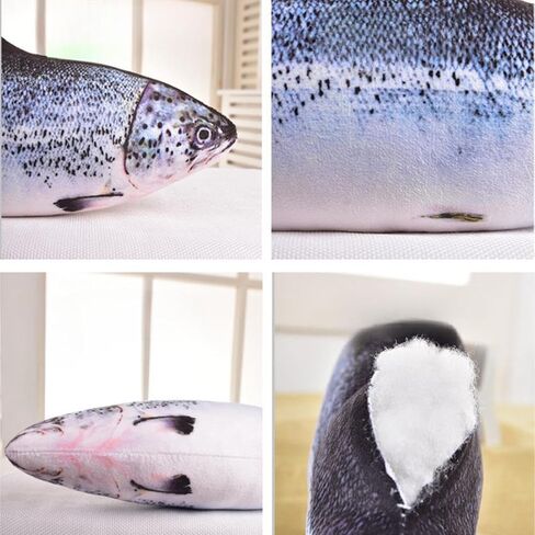 31.5 Inch Simulation Fish Plush Toy Pillow Soft Fish Cushion Pillow Stuffed Animal Toy for Cat Pets or Kids Birthday Gifts in Kuwait