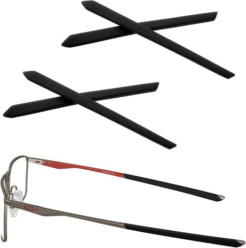 غطاء أذن بديل لمقبس Oakley 5.0 OX3217/Socket 5.5 OX3218 إطار نظارات، أكمام أذن مطاطية سوداء in Kuwait