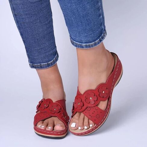 Sandals Women Orthopedic Sandals with Arch Support Platform Wedge Comfort Breathable Indoors Outdoors Slip On in Saudi Arabia