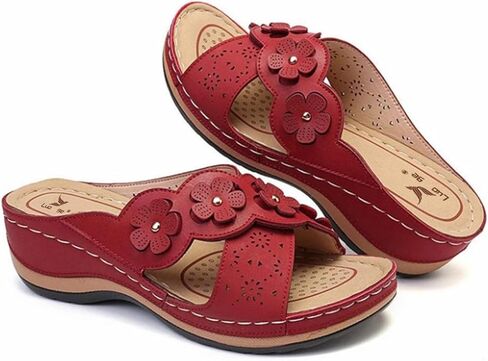 Sandals Women Orthopedic Sandals with Arch Support Platform Wedge Comfort Breathable Indoors Outdoors Slip On in Saudi Arabia