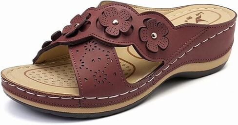 Sandals Women Orthopedic Sandals with Arch Support Platform Wedge Comfort Breathable Indoors Outdoors Slip On in Saudi Arabia