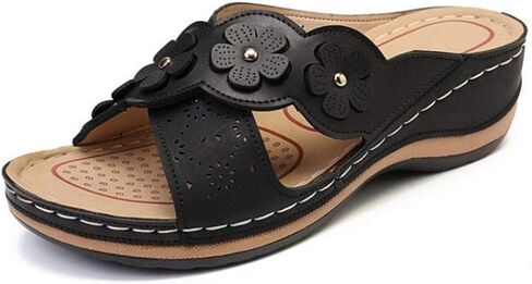 Sandals Women Orthopedic Sandals with Arch Support Platform Wedge Comfort Breathable Indoors Outdoors Slip On in Saudi Arabia