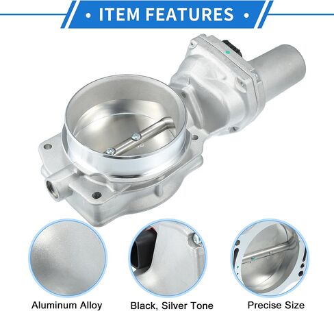 Throttle Body Assembly Compatible for Chevrolet Corvette 6.0L V8 - Gas 2005, 90.5mm Aluminum Alloy Silver Tone Engine Throttle Body Actuator in Saudi Arabia
