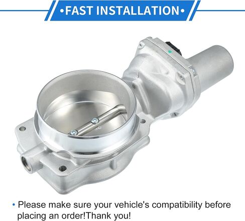 Throttle Body Assembly Compatible for Chevrolet Corvette 6.0L V8 - Gas 2005, 90.5mm Aluminum Alloy Silver Tone Engine Throttle Body Actuator in Saudi Arabia
