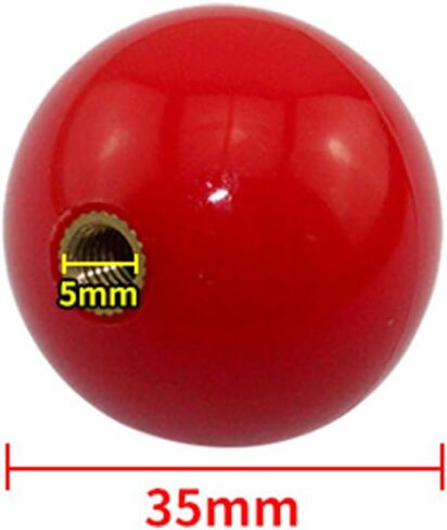 عصا التحكم الكرة العلوية 35 مم رأس عصا التحكم المستديرة الروك Balltop مقبض الممرات استبدال الملحقات 2 قطعة (أحمر) in Saudi Arabia