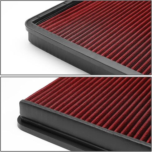 DNA Motoring AFPN-228-RD Clean Air Washable Drop In Panel Air Filter Enhance Engine Performance [Compatible with 13-19 Ford Escape / 07-18 Focus / 14-16 Transit Connect / 15-19 MKC ] in Saudi Arabia