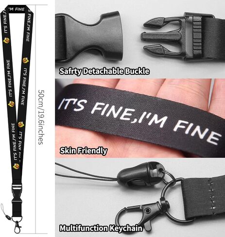 Funny Badge Reel Retractable with 360° Swivel Carabiner Clip, Cute ID Badge Holder with Breakaway Lanyard, Teacher Nurse Office Gifts (This is Fine Dog) in Saudi Arabia