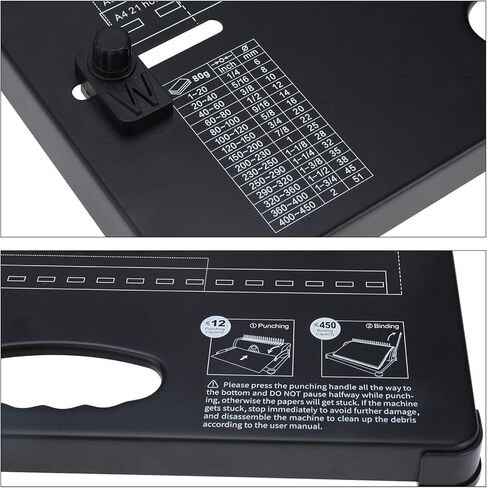 ماكينة تجليد مشط ذات 21 فتحة من YaeTek، 450 ورقة، مجلد خرامة ورق يدوي مع مجموعة بداية 100 قطعة من أشواك تجليد مشط PVC مقاس 3/8 بوصة لأوراق A4 / A5 in Kuwait