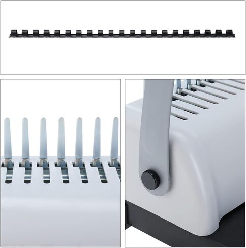 ماكينة تجليد مشط ذات 21 فتحة من YaeTek، 450 ورقة، مجلد خرامة ورق يدوي مع مجموعة بداية 100 قطعة من أشواك تجليد مشط PVC مقاس 3/8 بوصة لأوراق A4 / A5 in Kuwait