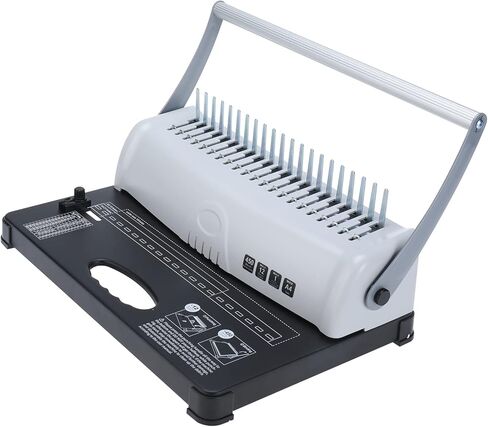 ماكينة تجليد مشط ذات 21 فتحة من YaeTek، 450 ورقة، مجلد خرامة ورق يدوي مع مجموعة بداية 100 قطعة من أشواك تجليد مشط PVC مقاس 3/8 بوصة لأوراق A4 / A5 in Kuwait