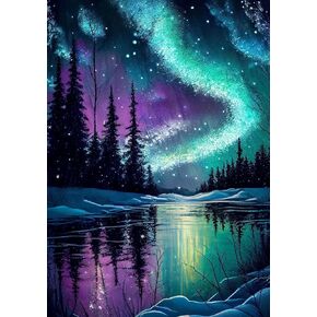 5D Diamond Painting Kits for Adults Beginners,Starry Night Landscape Diamond Art Kit,DIY Full Round Drill Diamond Dot Gem Art Kits for Adults,Home Wall Decor 11.8x15.7 Inch in Saudi Arabia