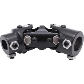 Black Double Steering 1" DD X 3/4" DD Universal Steering U-Joint Shaft