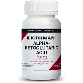 Kirkman - Alpha-Ketoglutaric Acid 300 mg - 100 Capsules - Supports Metabolism - Helps Maintain Strong Bones - Hypoallergenic