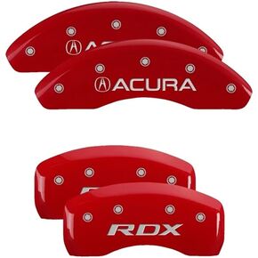 MGP Caliper Covers - Brake Caliper Covers 2019-2023 Acura RDX (39024s) Front and Rear Set - Acura/RDX Logo - Red