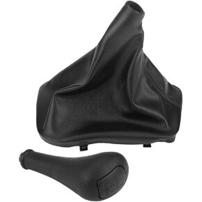 KIMISS 4 Speed Gear Stick Shift Knob + Gaiter Boot Cover for Benz W123 W140 W20