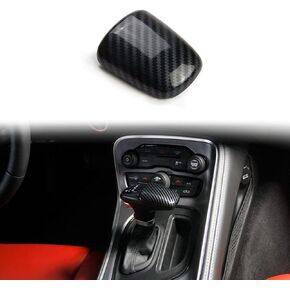 Carbon Fiber Gear Shift Knob Cover Sticker Head Trim for Dodge Challenger 2015-2023